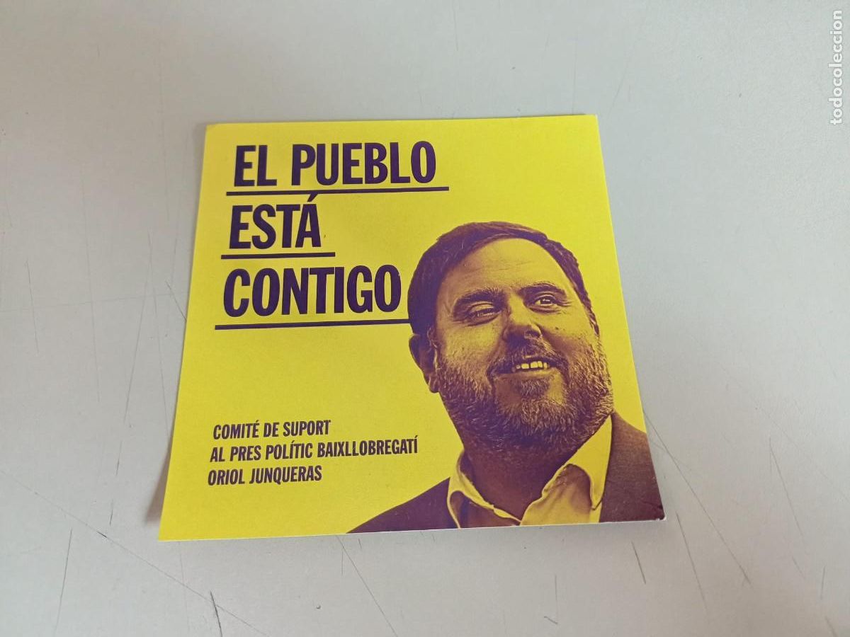 Adesivi di collezione: Adhesivo pegatina Oriol Junqueras libertad prisi&oacute;n l&iacute;der ERC Esquerra Republicana
