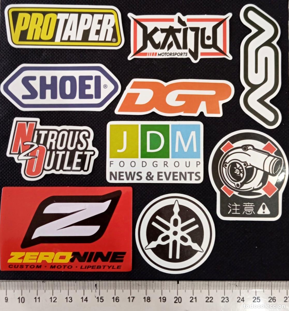 Adesivi di collezione: ⚜️ AZ064. 10 pegatinas tuning Racing motor retro plastificado impermeables