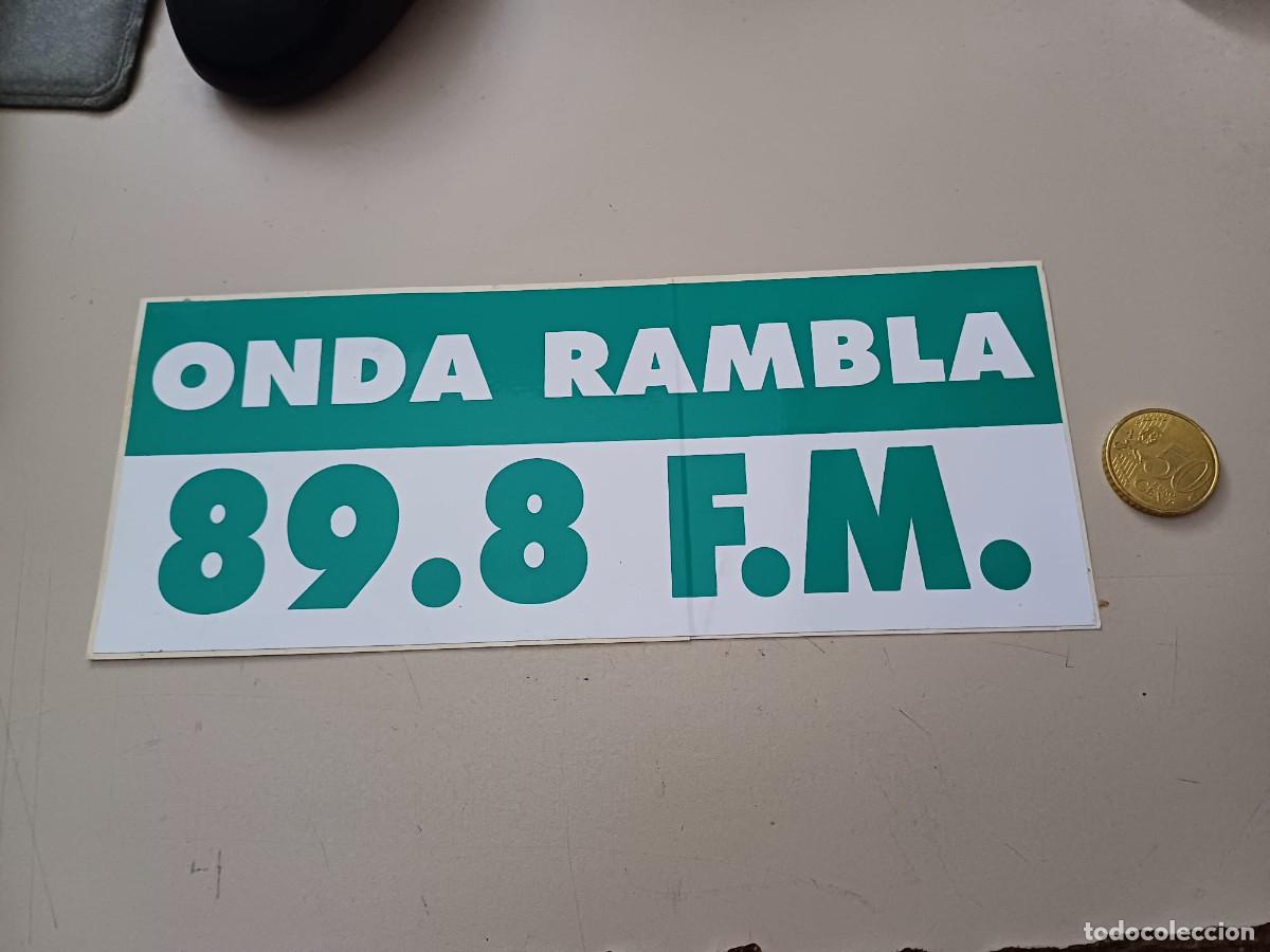 Pegatinas de colecci&oacute;n: Adhesivo pegatina grande radio Onda Rambla Barcelona
