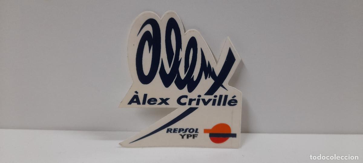 Pegatinas de colecci&oacute;n: PEGATINA ALEX CRIVILLE . REPSOL YPF . MOTOCICLISMO . SIN USO . MEDIDA DE FRENTE 6 CM