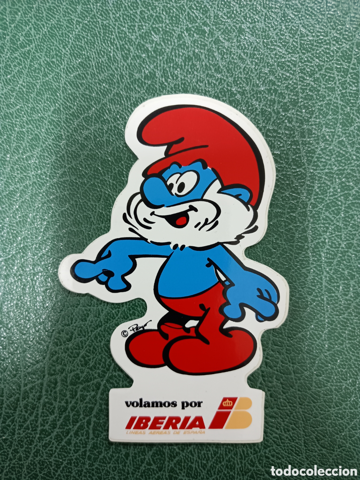 Pegatinas de colecci&oacute;n: PEGATINA PAPA PITUFO - VOLAMOS POR IBERIA