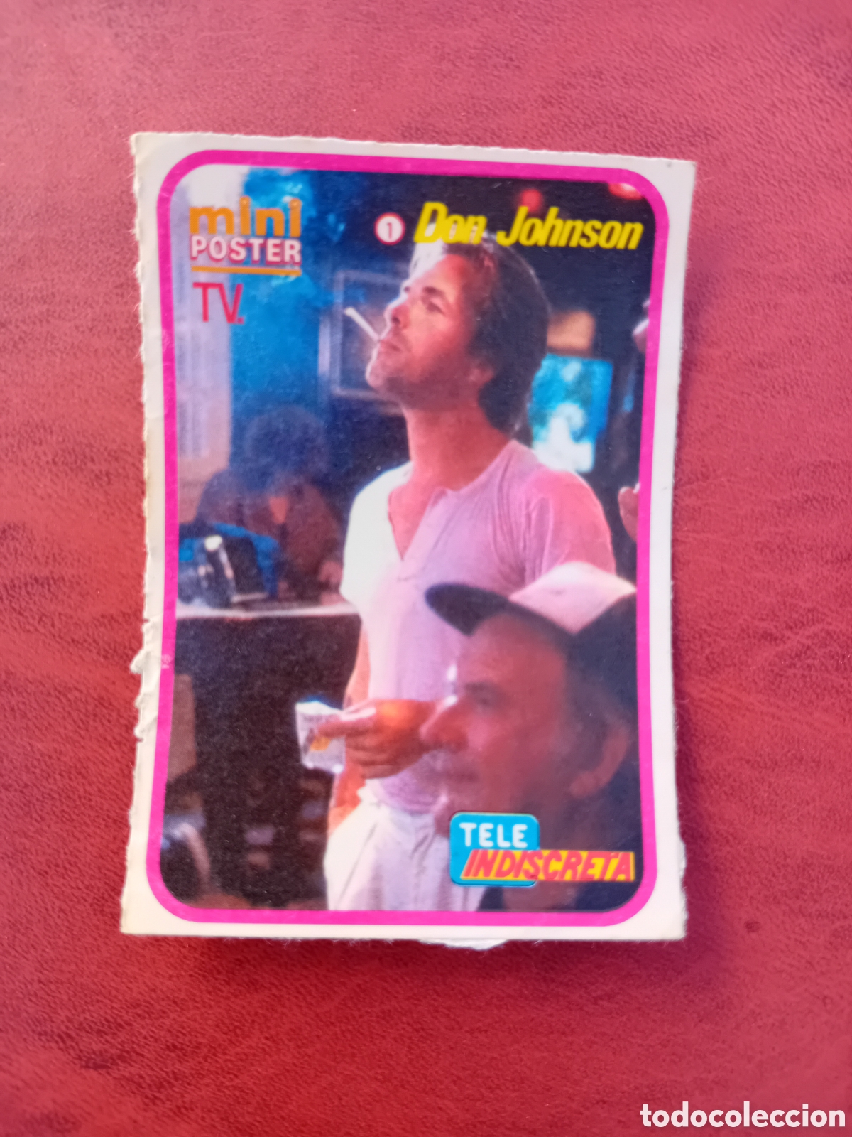 Pegatinas de colecci&oacute;n: cromo pegatina teleindiscreta tele indiscreta mini poster don jhonson miami vice
