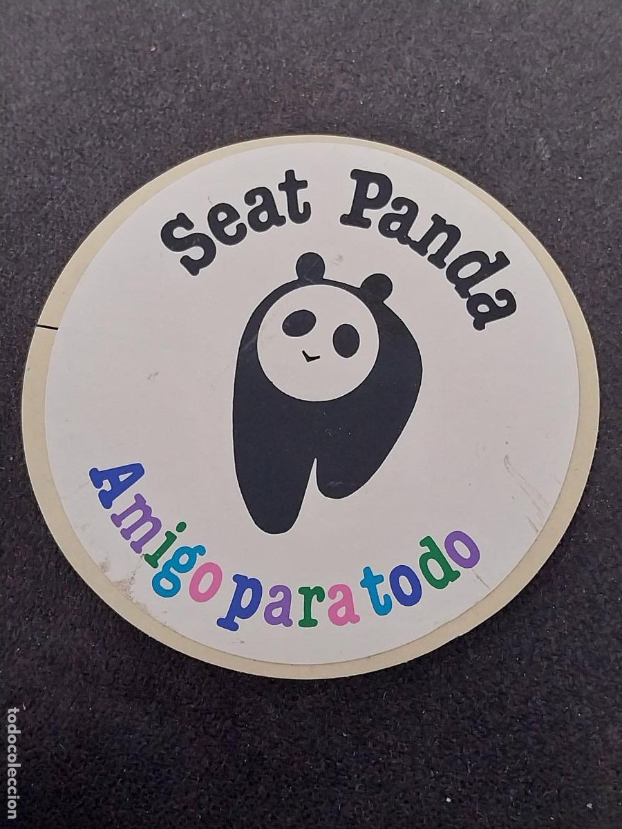 Pegatinas de colecci&oacute;n: SEAT PANDA COCHE AMIGO PARA TODO PEGATINA SIN PEGAR NUNCA A&Ntilde;OS 80 9CM APROX *