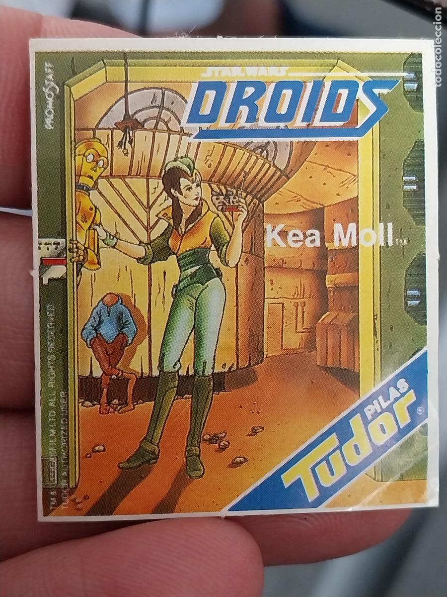 Pegatinas de colecci&oacute;n: DROIDS STAR WARS KEA MOLL CROMO SIN PEGAR NUNCA PROMO PILAS TUDOR