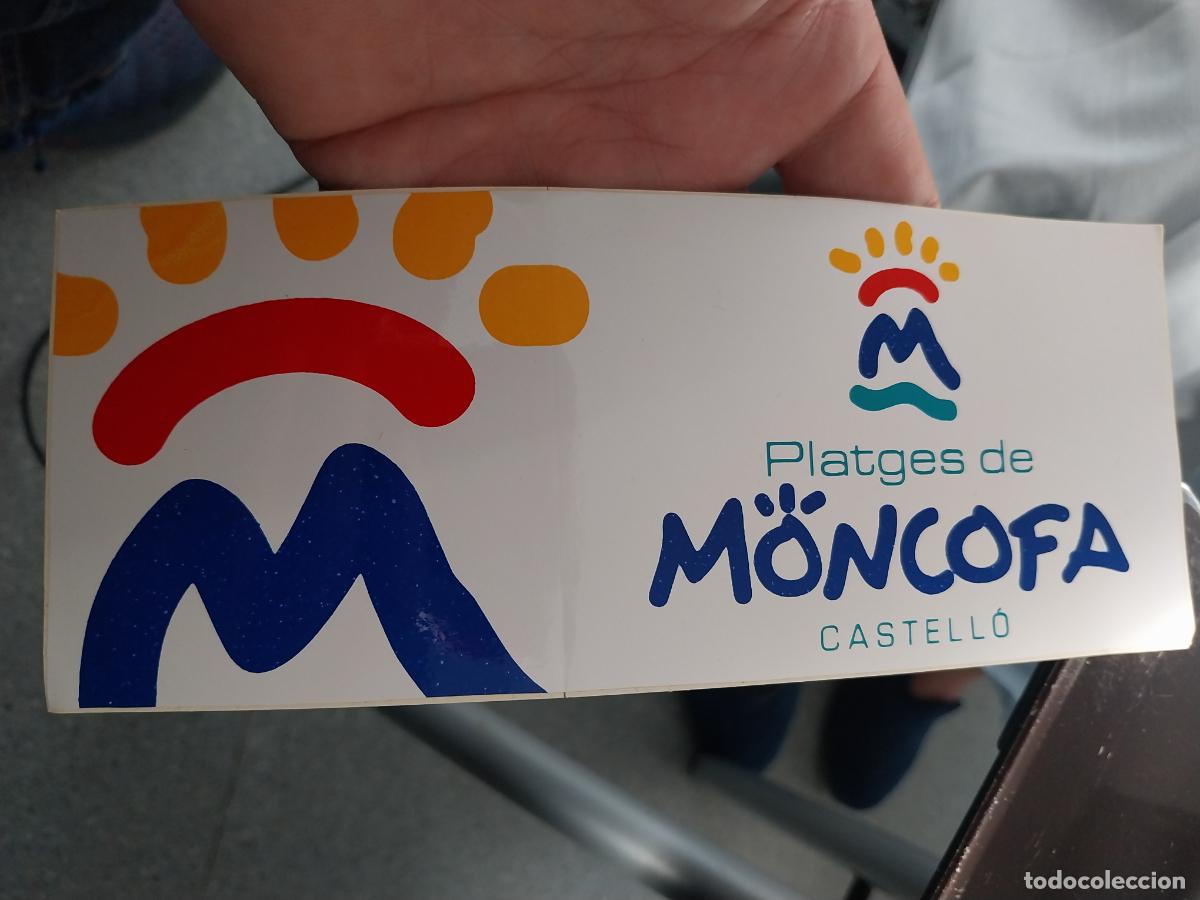 Pegatinas de colecci&oacute;n: PLATGES DE MONCOFA CASTELLON PEGATINA SIN USAR NUNCA 20X8CM ORIGINAL A&Ntilde;OS 80