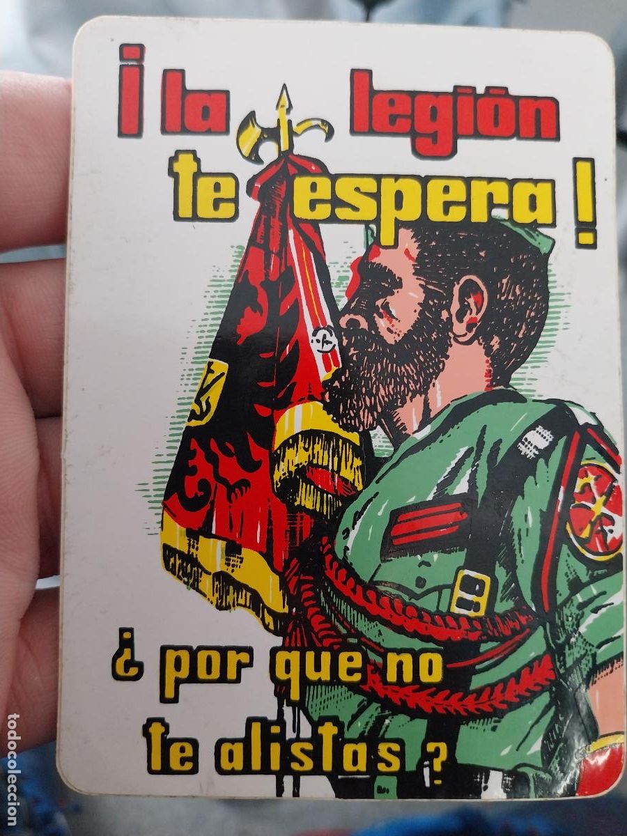 Pegatinas de colecci&oacute;n: LEGION TE ESPERA POR QUE NO TE ALISTAS ? PEGATINA SIN USAR NUNCA 10,5X7,5CM ORIGINAL A&Ntilde;OS 80