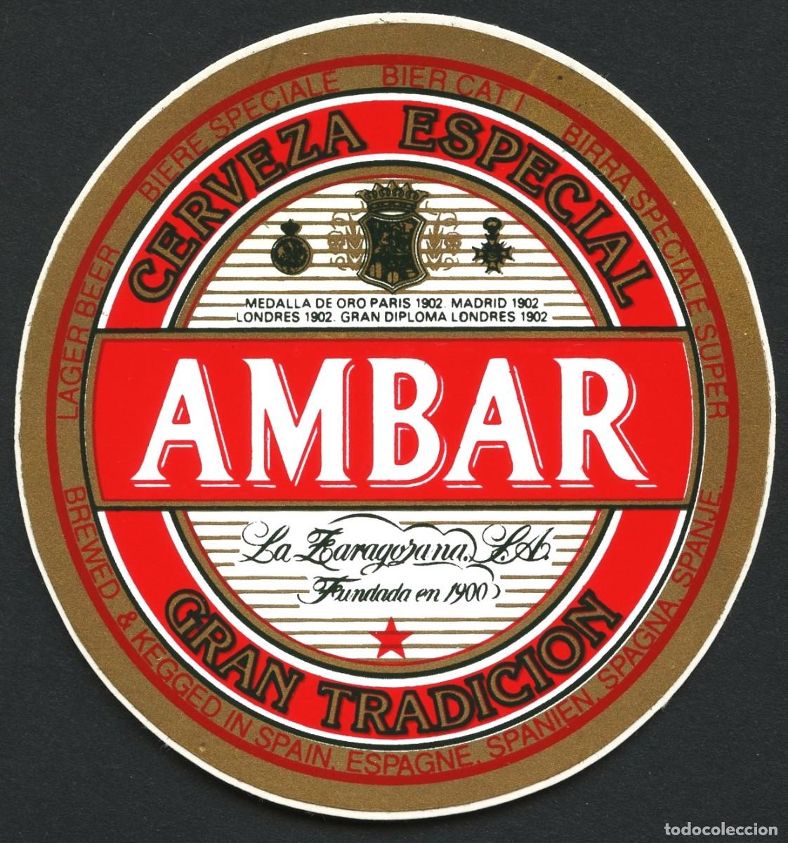 Pegatinas de colecci&oacute;n: PEGATINA, CERVEZA ESPECIAL AMBAR