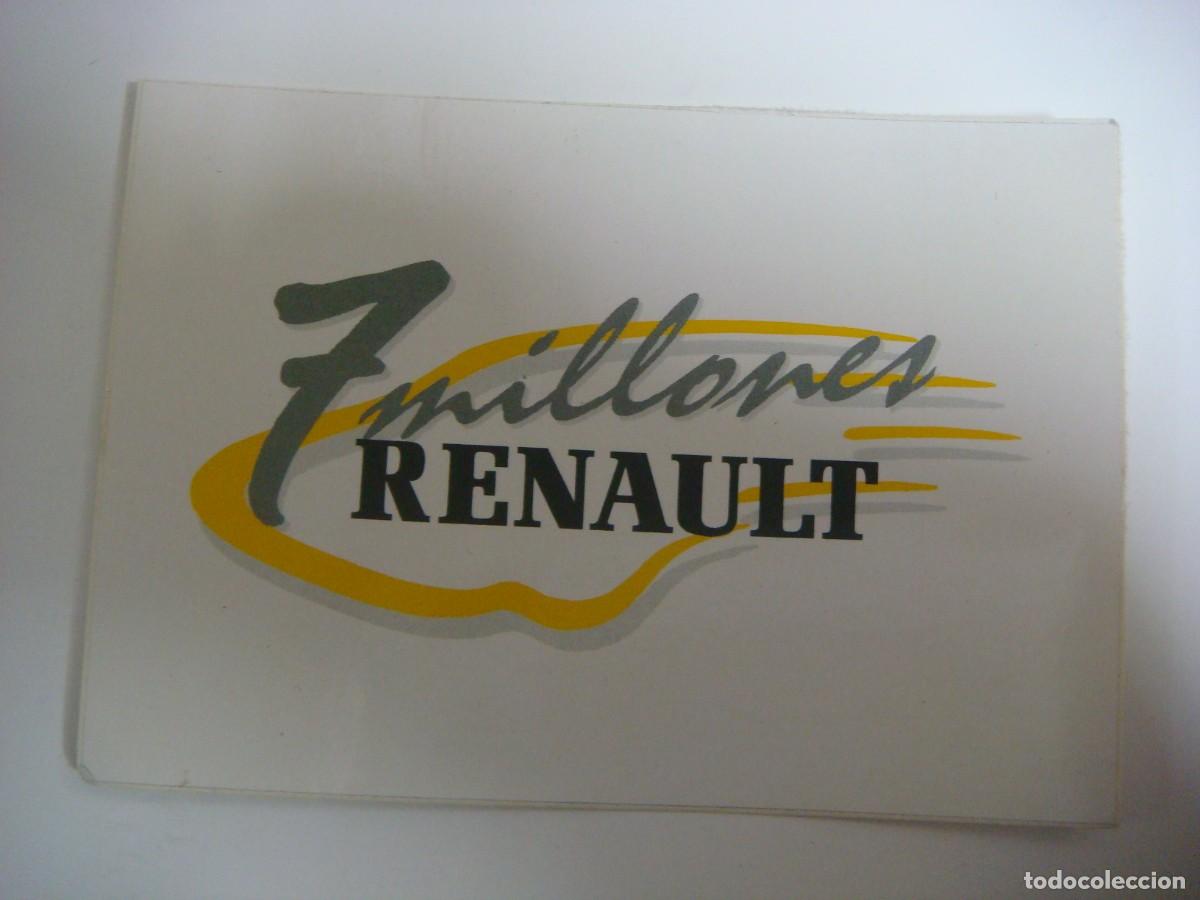 Pegatinas de colecci&oacute;n: PEGATINA DE 7 MILLONES RENAULT-CAJ-3-SOB-N&ordm;-1