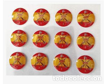 Pegatinas de colecci&oacute;n: PEGATINAS RESINA BANDERA DE ESPA&Ntilde;A Y ESCUDO LA LEGI&Oacute;N 12 Unidades