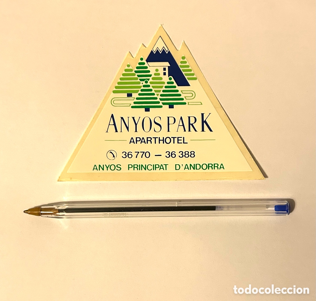 Pegatinas de colecci&oacute;n: PEGATINA A&Ntilde;OS 80 SKI ANYOS PARK APARTAHOTEL ANDORRA