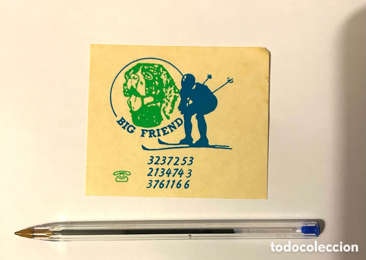 Pegatinas de colecci&oacute;n: PEGATINA A&Ntilde;OS 80 SKI BIG FRIEND