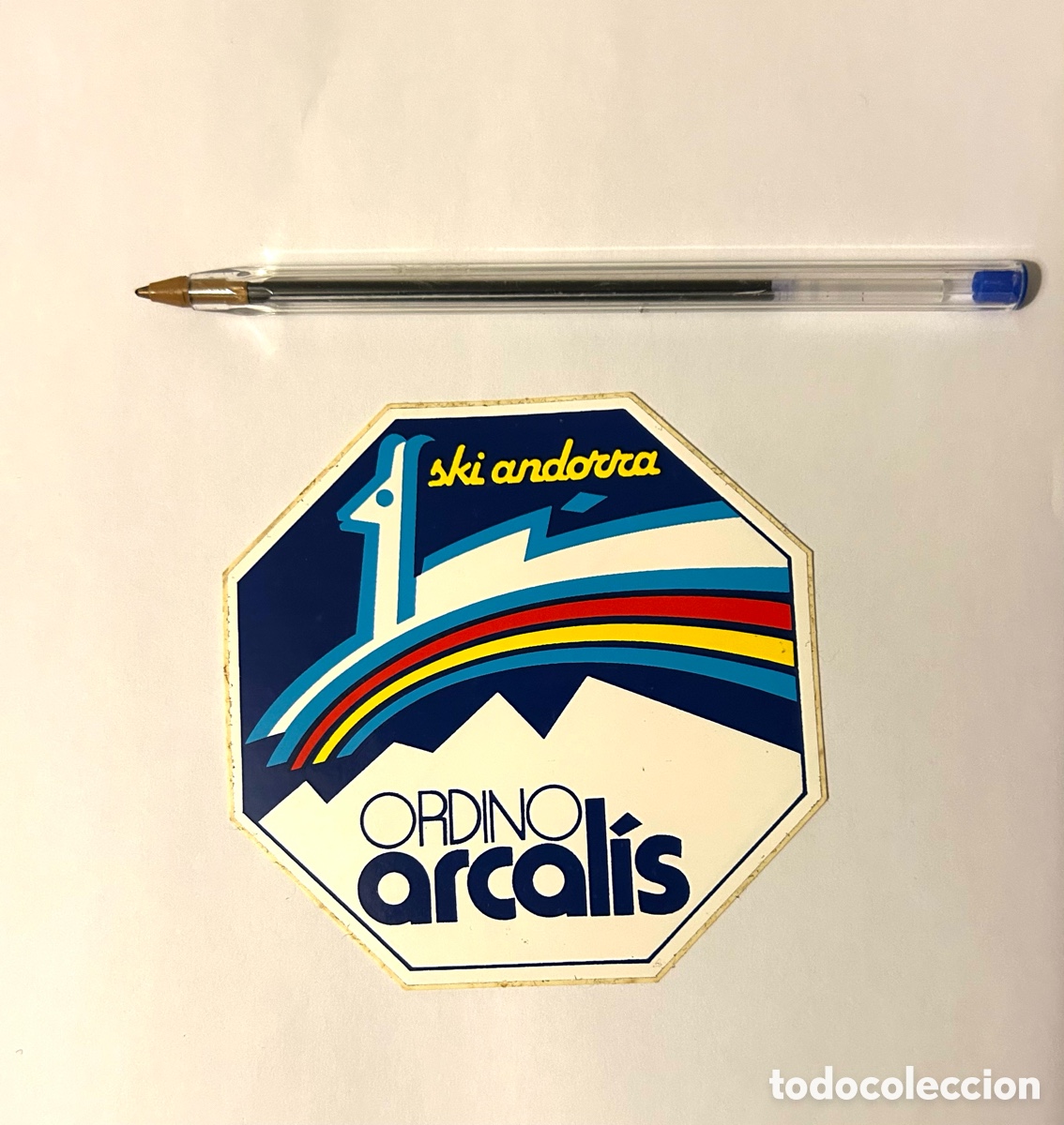 Pegatinas de colecci&oacute;n: PEGATINA A&Ntilde;OS 80 SKI ORDINO ARCOLIS ANDORRA GRANDE
