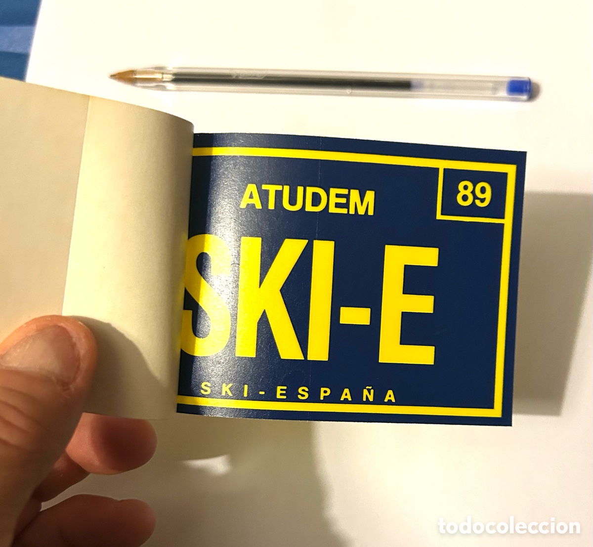 Pegatinas de colecci&oacute;n: PEGATINA A&Ntilde;OS 80 SKI ATUDEM 88 89 . Para cristal