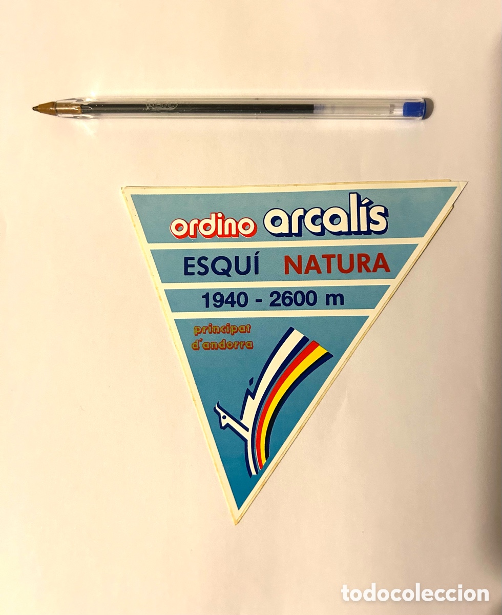 Pegatinas de colecci&oacute;n: PEGATINA A&Ntilde;OS 80 SKI AZUL ORDINO ARCOLIS ANDORRA