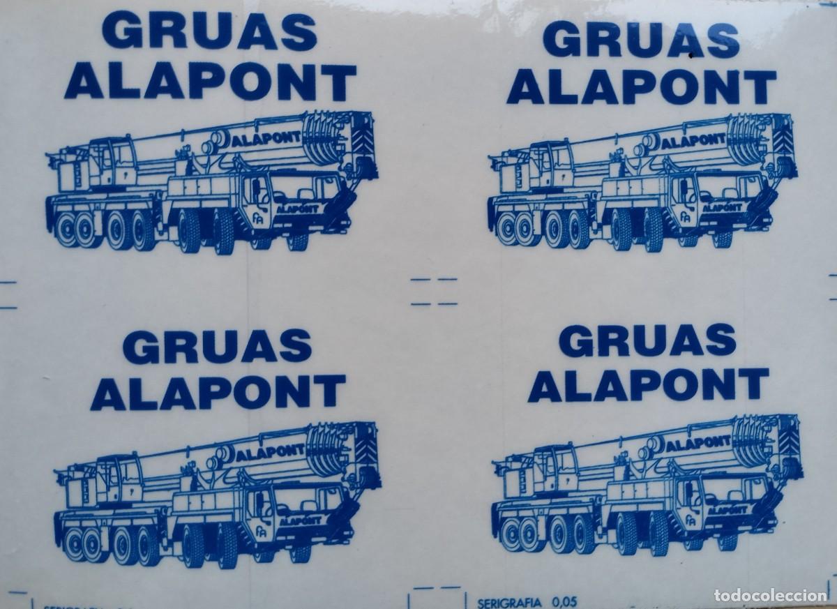 Autocollants de collection: Pegatinas adhesivo con publicidad de Gr&uacute;as Alapont