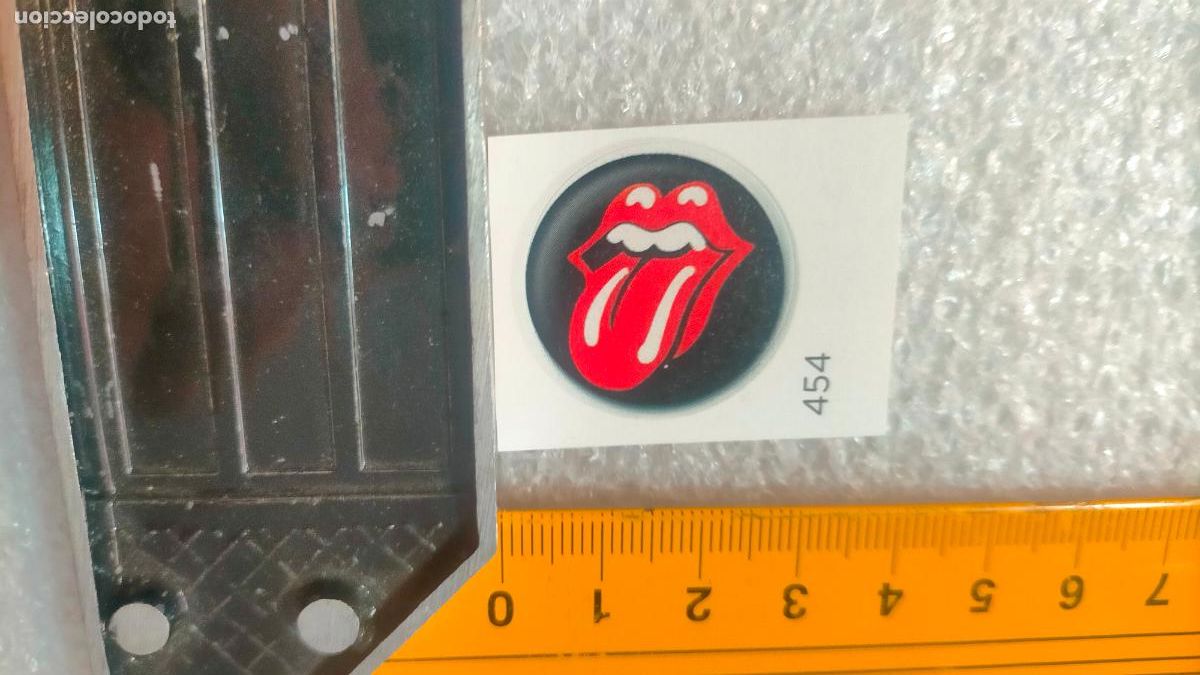 Pegatinas de colecci&oacute;n: pegatina troquelada nunca pegada - MUSICA GRUPO LOGO ROLLING STONES