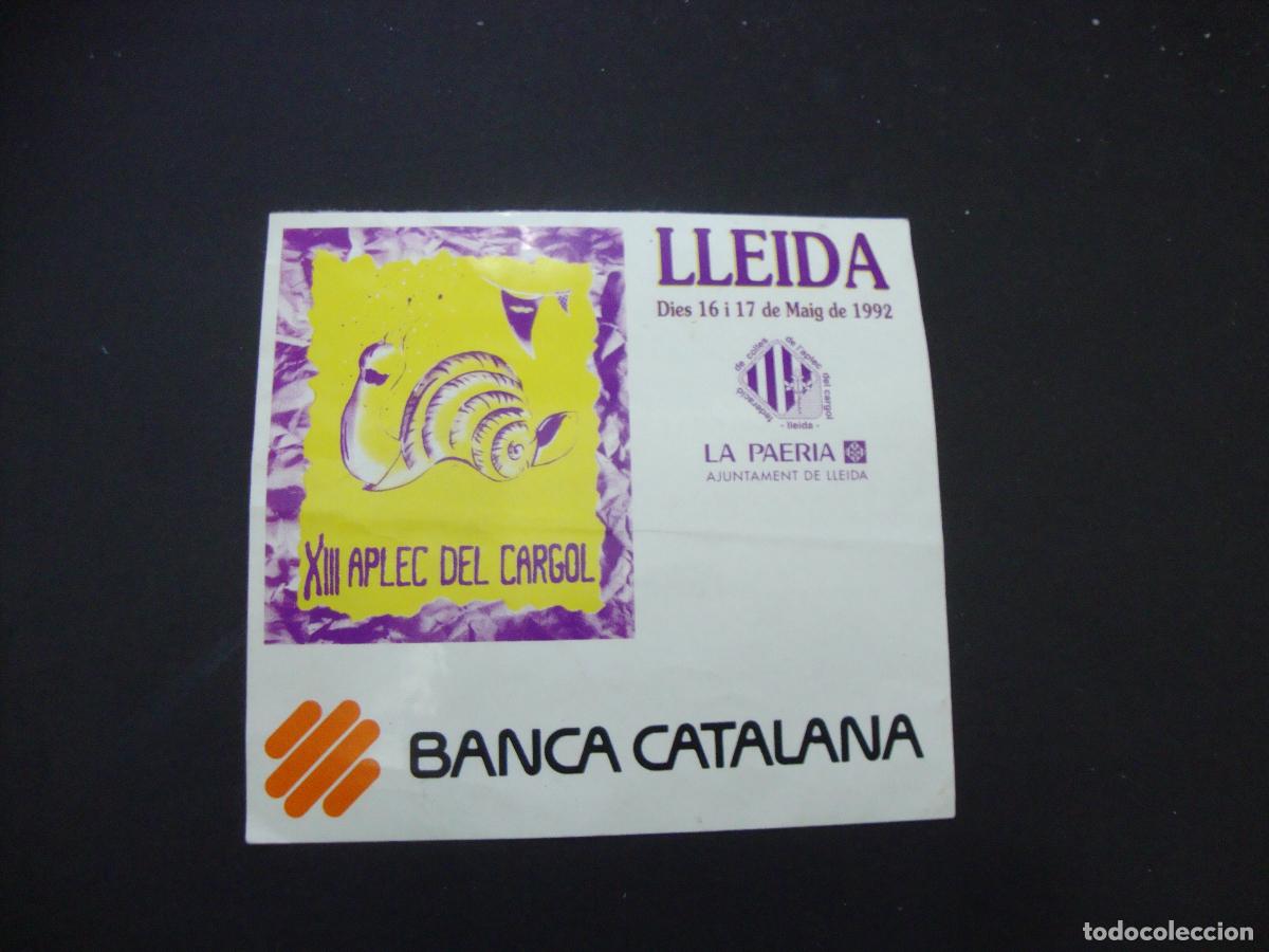 Pegatinas de colecci&oacute;n: PEGATINA XIII APLEC DEL CARGOL LLEIDA 1992