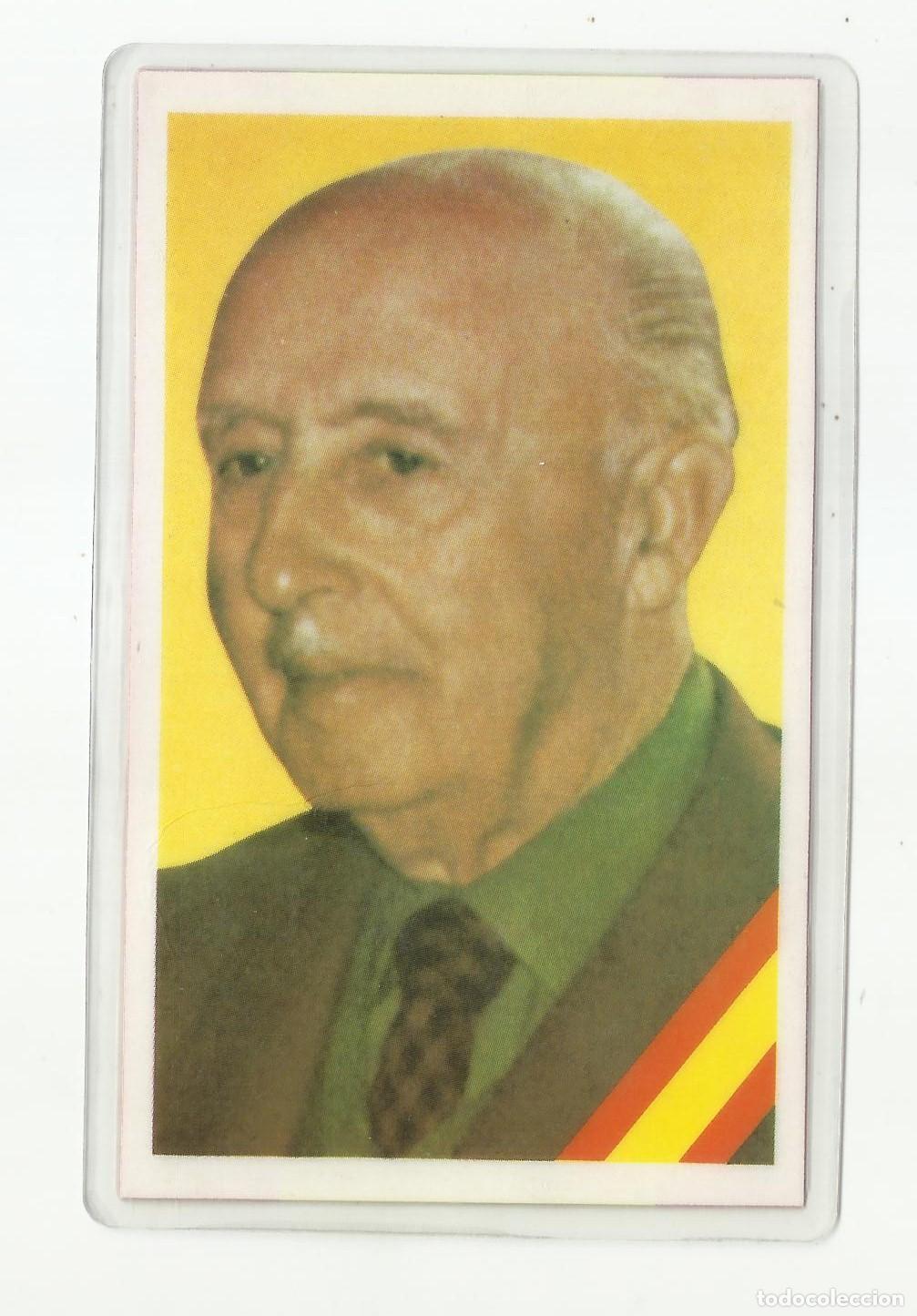 Pegatinas de colecci&oacute;n: tarjeta plastificada franco y aguila de san juan al reverso
