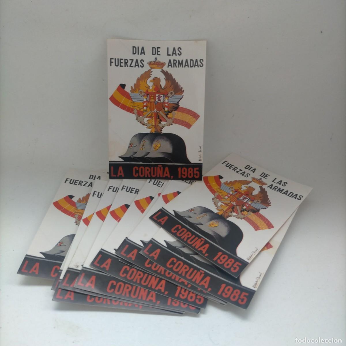Pegatinas de colecci&oacute;n: LOTE 14 PEGATINAS DIA DE LAS FUERZAS ARMADAS A&Ntilde;O 1985 CORU&Ntilde;A - NUEVAS