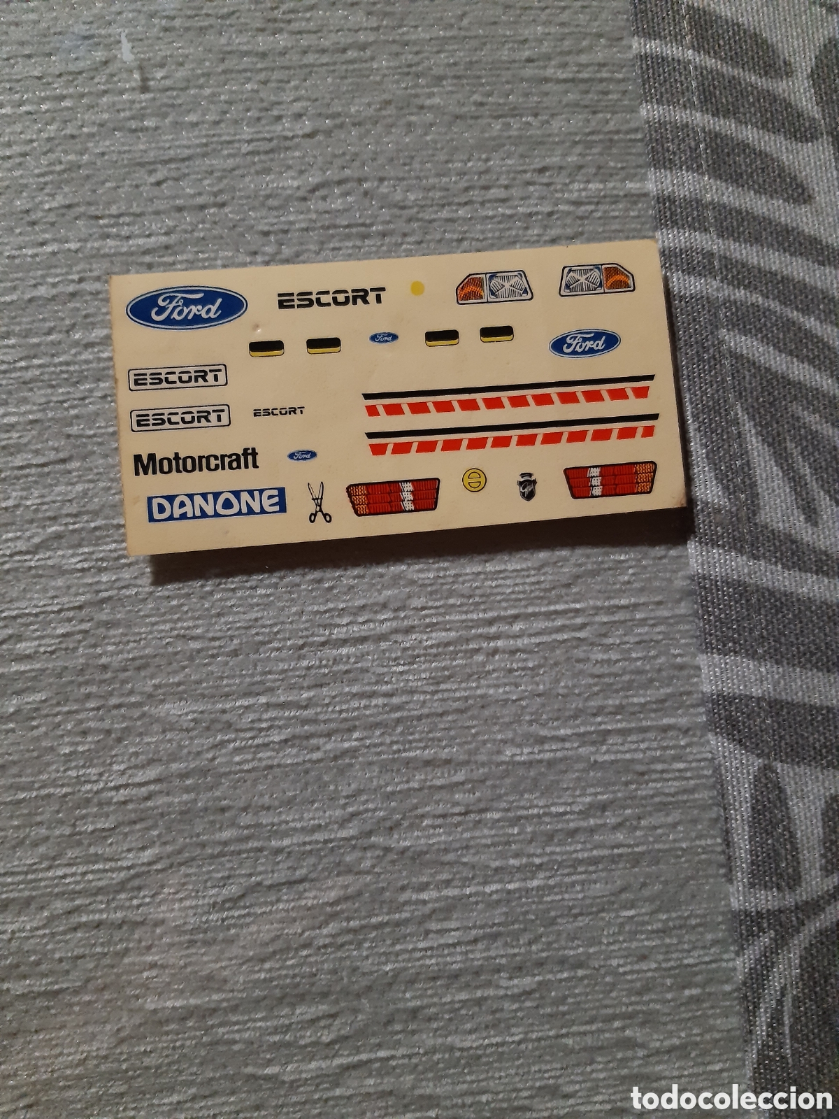 Pegatinas de colecci&oacute;n: Pegatina original Danone Ford Escort en muy buen estado coche