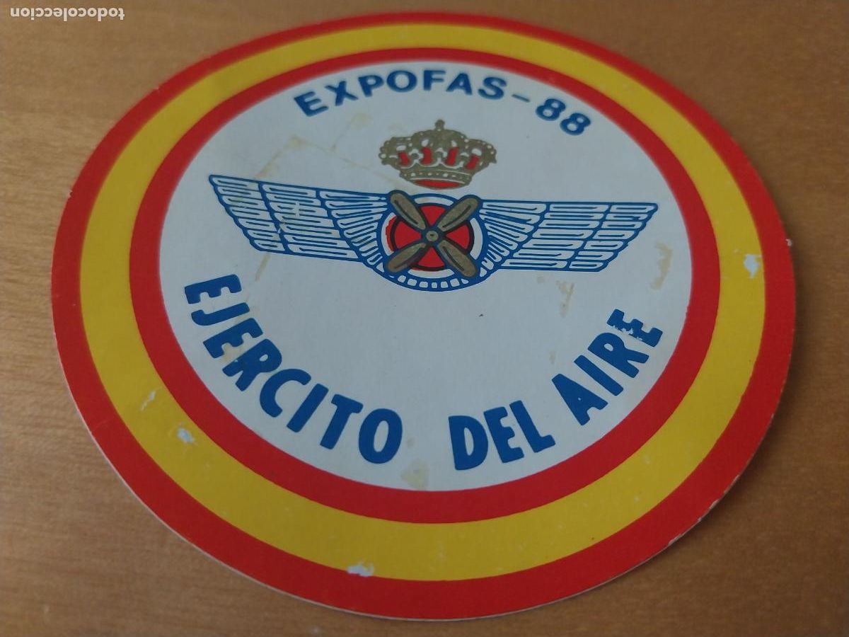 Pegatinas de colecci&oacute;n: EJERCITO AIRE EXPOFAS 88 1988 PEGATINA PARA 8 CM MILITAR
