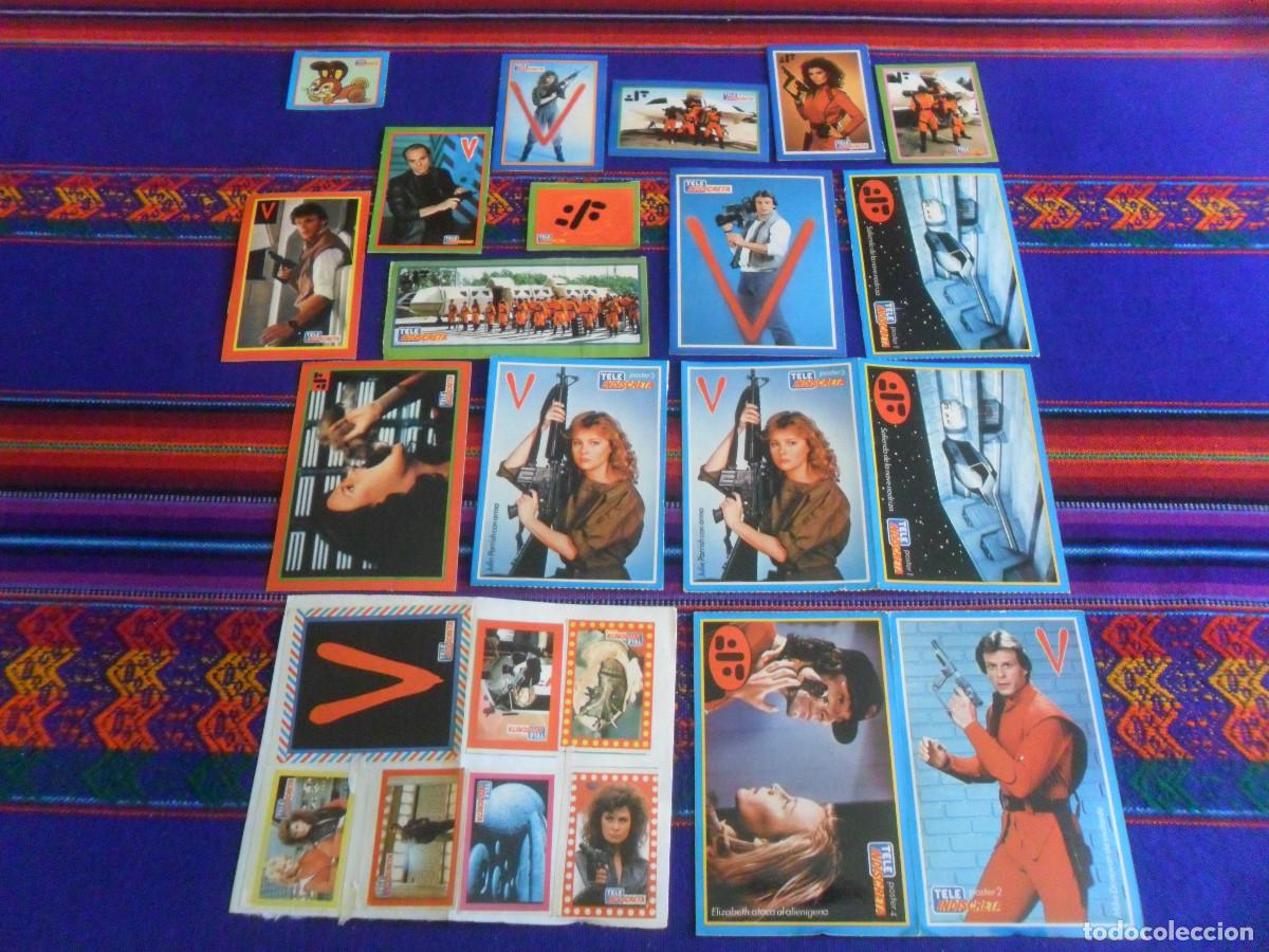 Autocollants de collection: LOTE 23 PEGATINA V VISITANTES TELE INDISCRETA 2 PLIEGO P&Oacute;STER 1 2 3 4. NUNCA PEGADAS. A&Ntilde;OS 80. RARAS