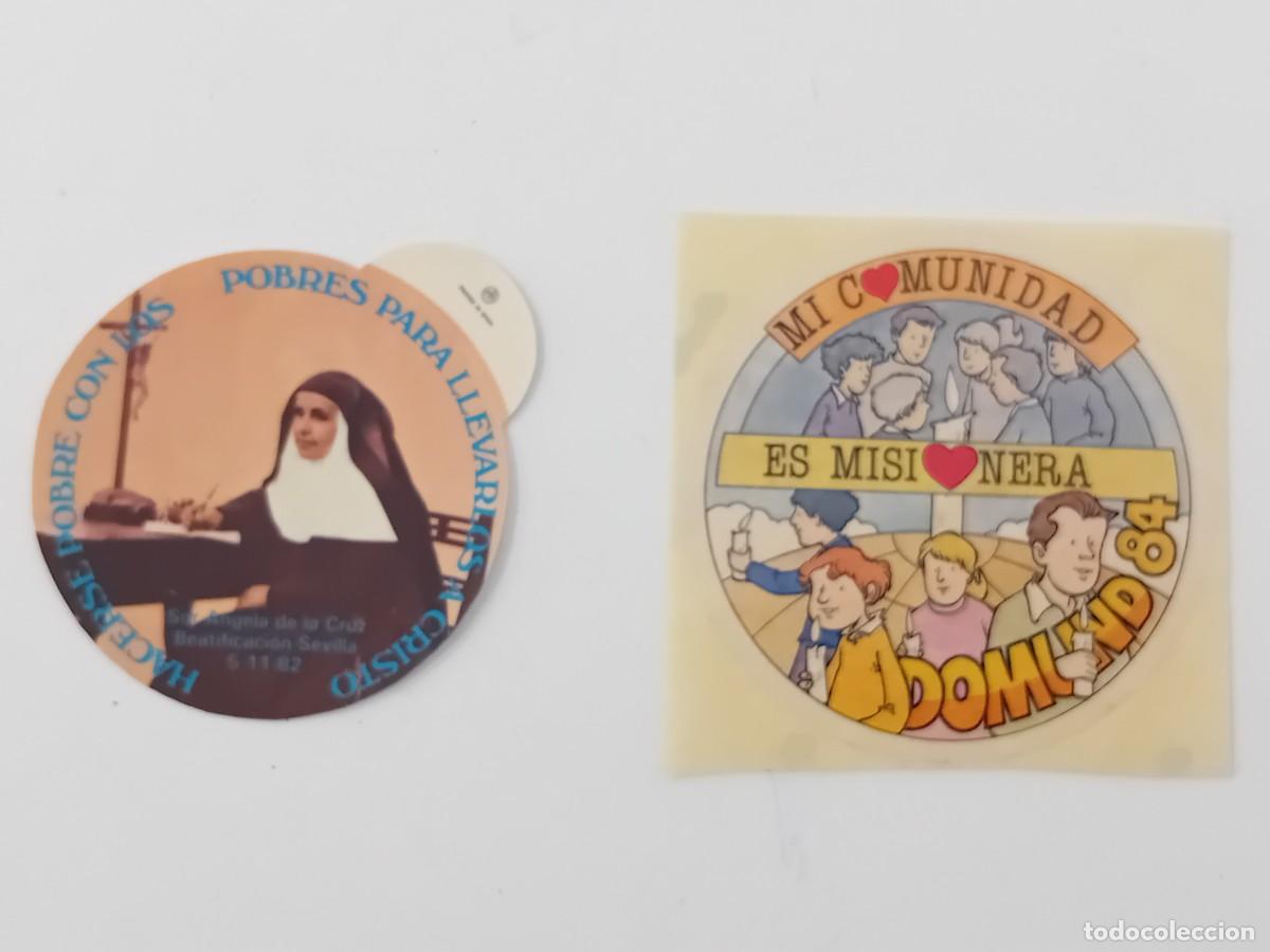 Sammlung von Aufklebern: DOS PEGATINAS RELIGIOSAS. SOR &Aacute;NGELA DE LA CRUZ Y DOMUND