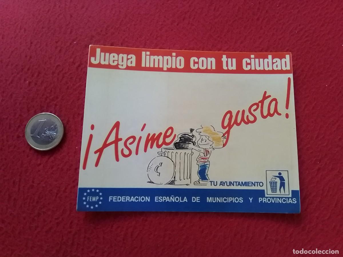 Pegatinas de colecci&oacute;n: PEGATINA ADHESIVO STICKER JUEGA LIMPIO CON TU CIUDAD FEDERACI&Oacute;N ESPA&Ntilde;OLA DE MUNICIPIOS Y PROVINCIAS