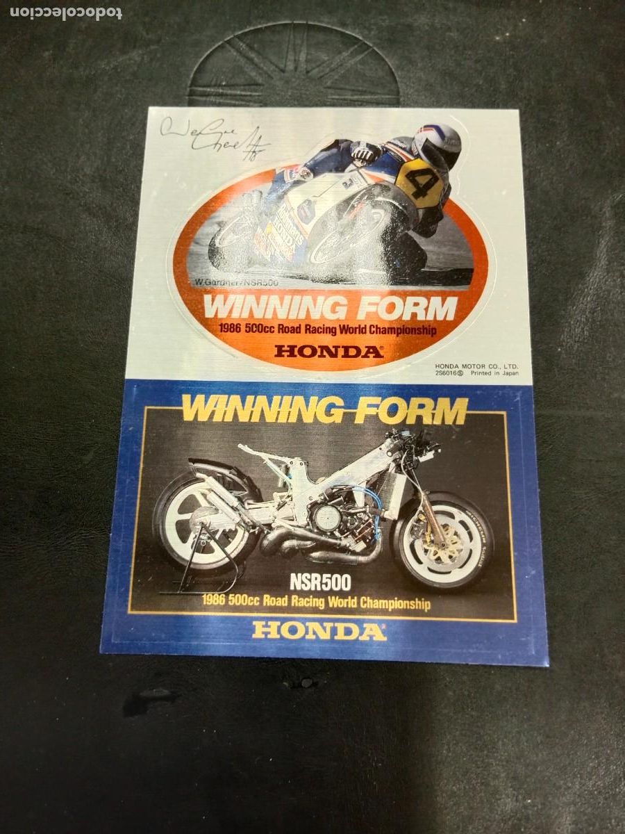 Pegatinas de colecci&oacute;n: PEGATINA ADHESIVO A&Ntilde;OS 80 / 90 - METALIZADO - MOTO HONDA - NSR500 - WINNING FORM