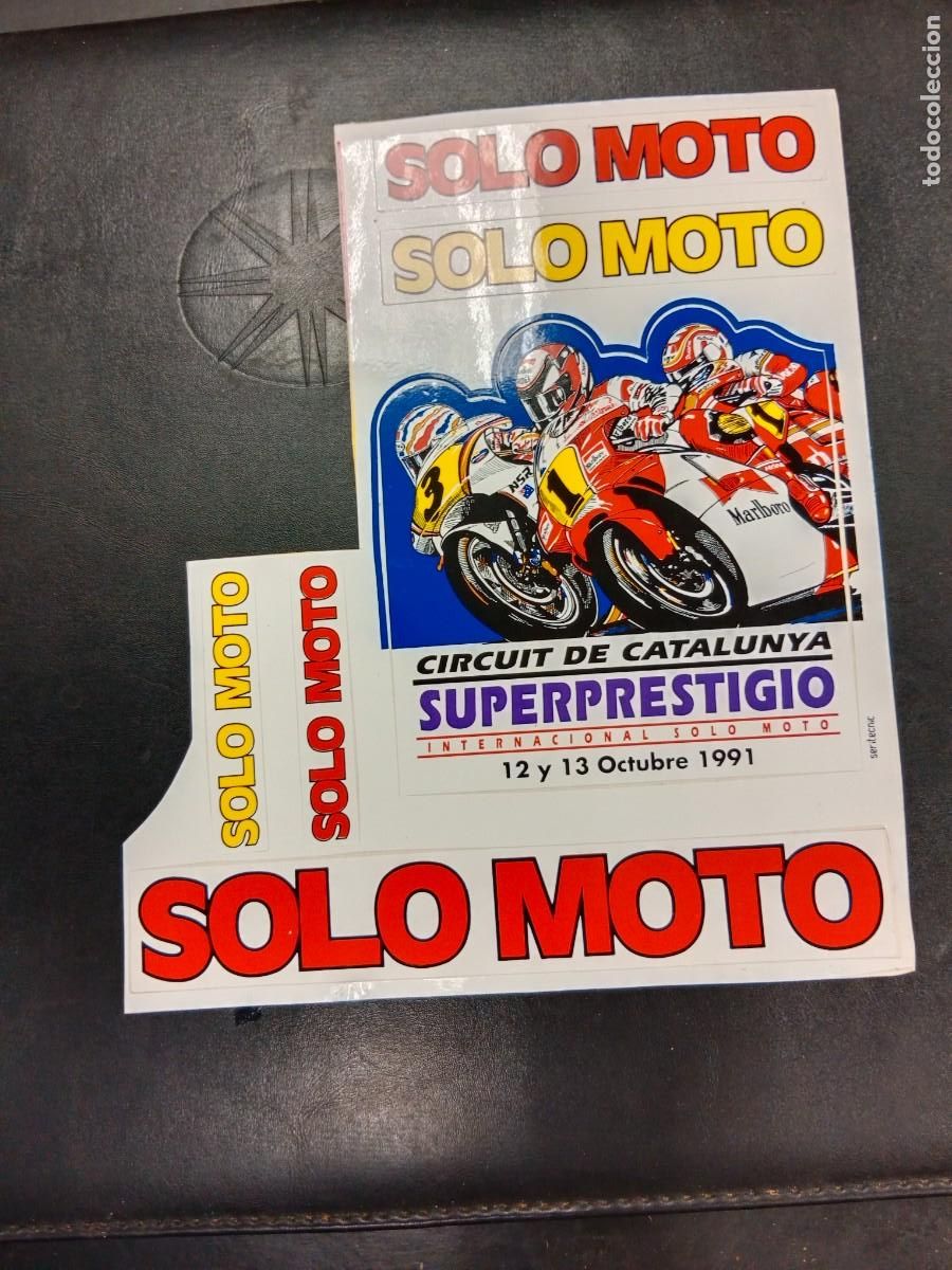 Pegatinas de colecci&oacute;n: PEGATINA ADHESIVO A&Ntilde;OS 80 / 90 - SOLO MOTO - SUPERPRESTIGIO 1991 - CIRCUIT DE CATALUNYA