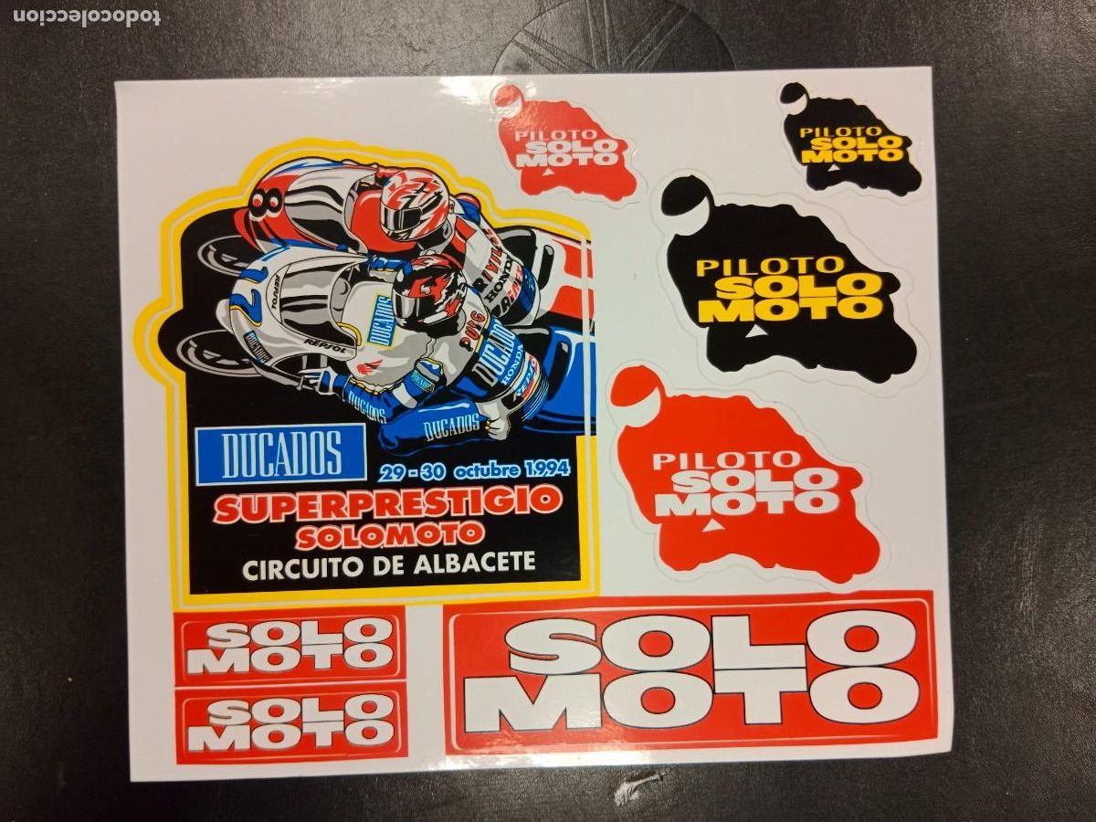 Pegatinas de colecci&oacute;n: PEGATINA ADHESIVO A&Ntilde;OS 80 / 90 - SOLO MOTO - SUPERPRESTIGIO 1994- CIRCUITO DE ALBACETE - DUCADOS