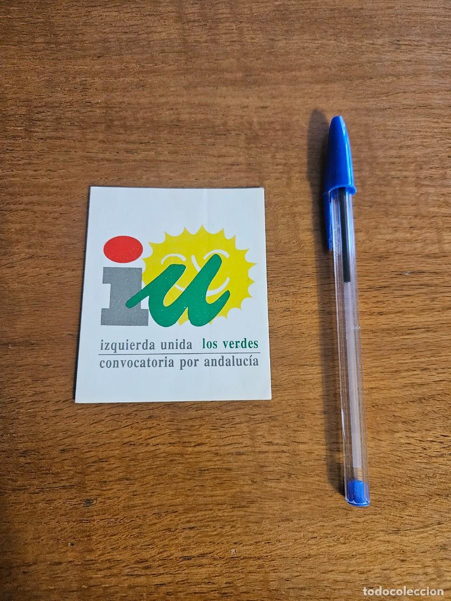 Pegatinas de colecci&oacute;n: Pegatina IU Izquierda Unida - Los verdes - convocatoria por Andaluc&iacute;a