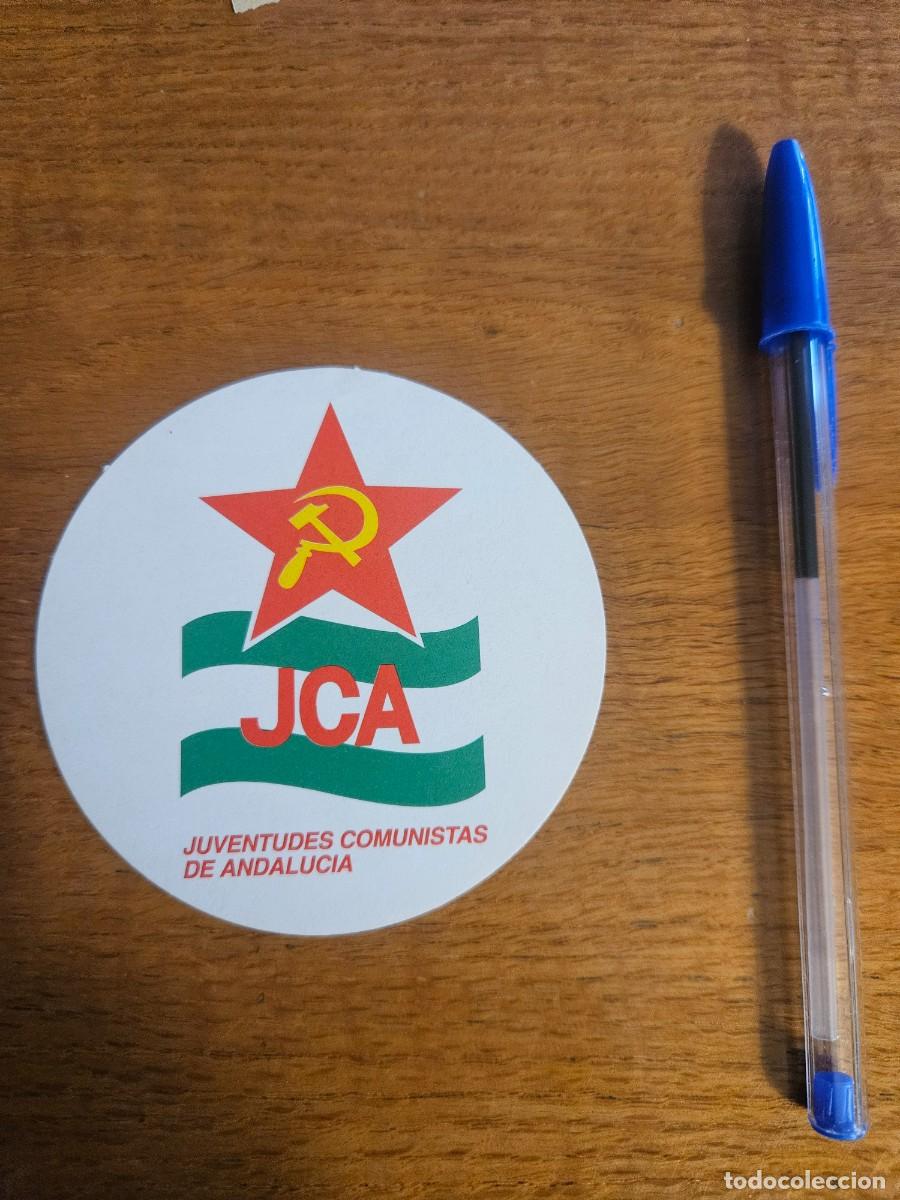 Pegatinas de colecci&oacute;n: Pegatina JCA Juventudes Comunistas de Andaluc&iacute;a - logotipo estrella y bandera