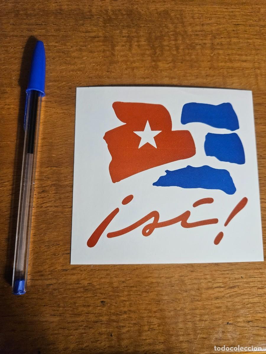 Pegatinas de colecci&oacute;n: Pegatina pol&iacute;tica Cuba &iexcl;S&iacute;! Bandera cubana