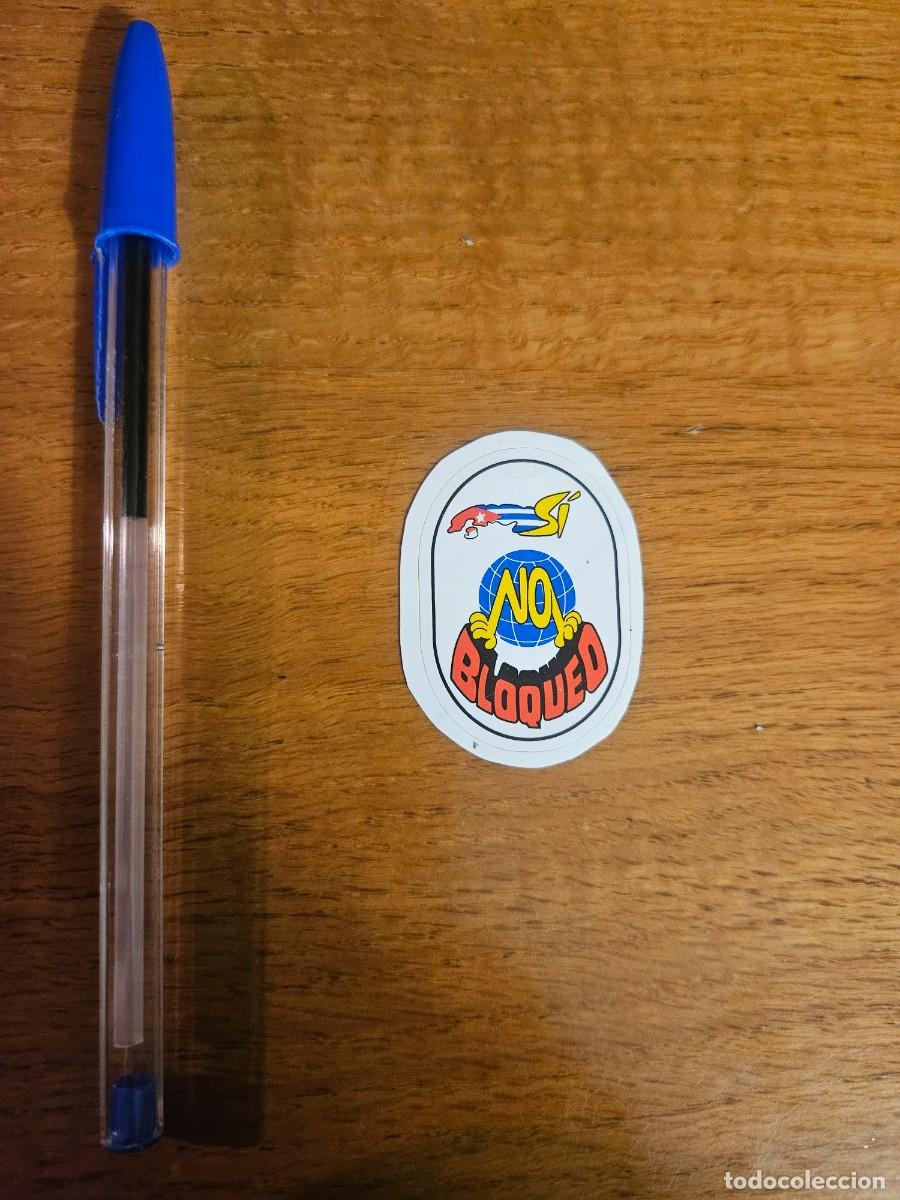 Pegatinas de colecci&oacute;n: Pegatina pol&iacute;tica Cuba - No bloqueo - peque&ntilde;a