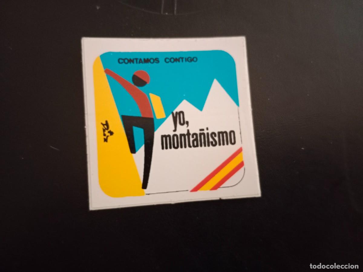 Pegatinas de colecci&oacute;n: FEM FEDERACION ESPA&Ntilde;OLA DE MONTA&Ntilde;ISMO A&Ntilde;OS 70 / 80 - PEGATINA ADHESIVO CONTAMOS CONTIGO - YO - 5 x 5