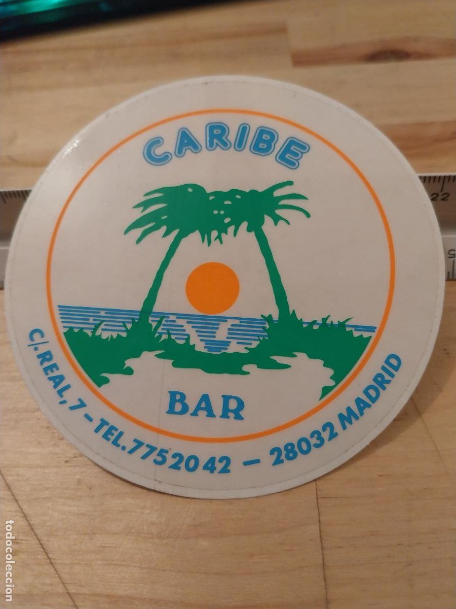 caribe-bar-calle-real-madrid-pegatina-a-os-80-s-compra-venta-en