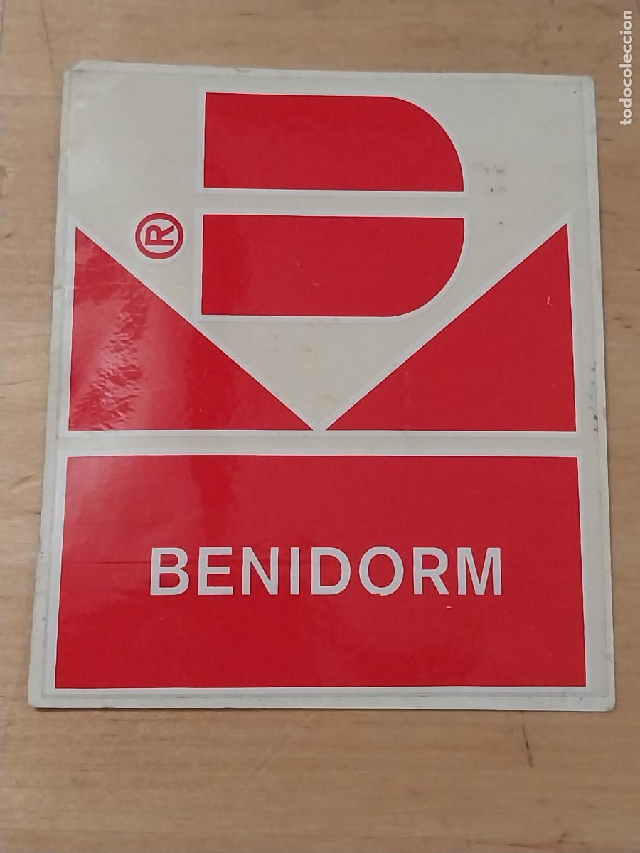 Pegatinas de colecci&oacute;n: BENIDORM A&Ntilde;OS 80 PEGATINA SIN PEGAR NUNCA 8X6,8CMS ORIGINAL BONITO LOGO