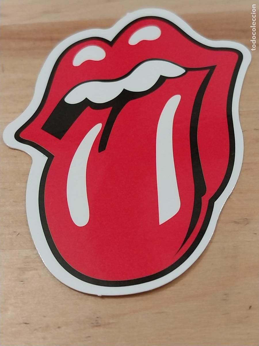 Pegatinas de colecci&oacute;n: LABIOS LENGUA ROLLING STONES PEGATINA ADHESIVO SIN PEGAR NUNCA 7,3CMS ALTO