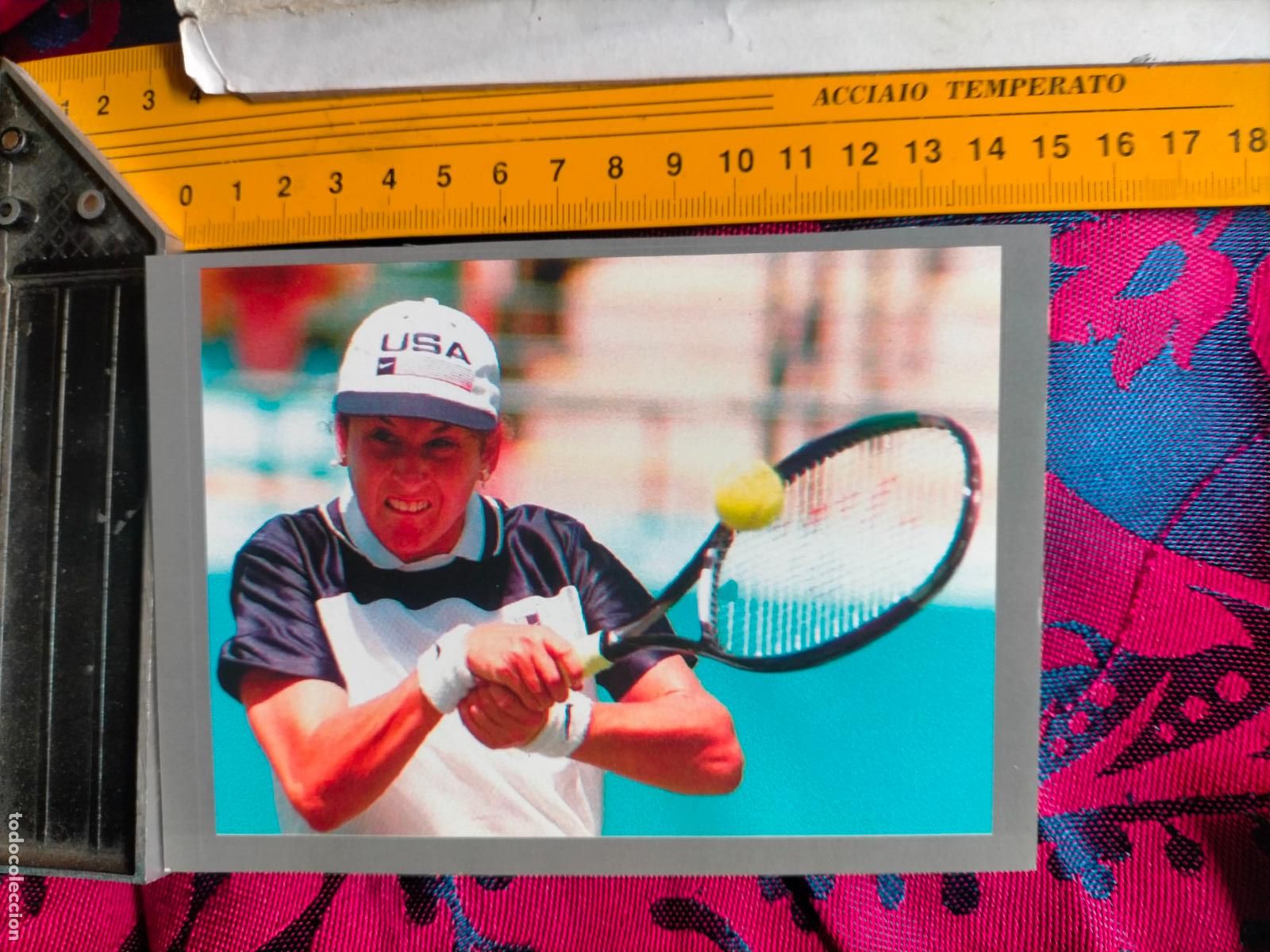 Pegatinas de colecci&oacute;n: PEGATINA deportiva CROMO ADHESIVO - TROQUELADA . TENIS - TENISTA MONICA SELES COPA FEDERACION