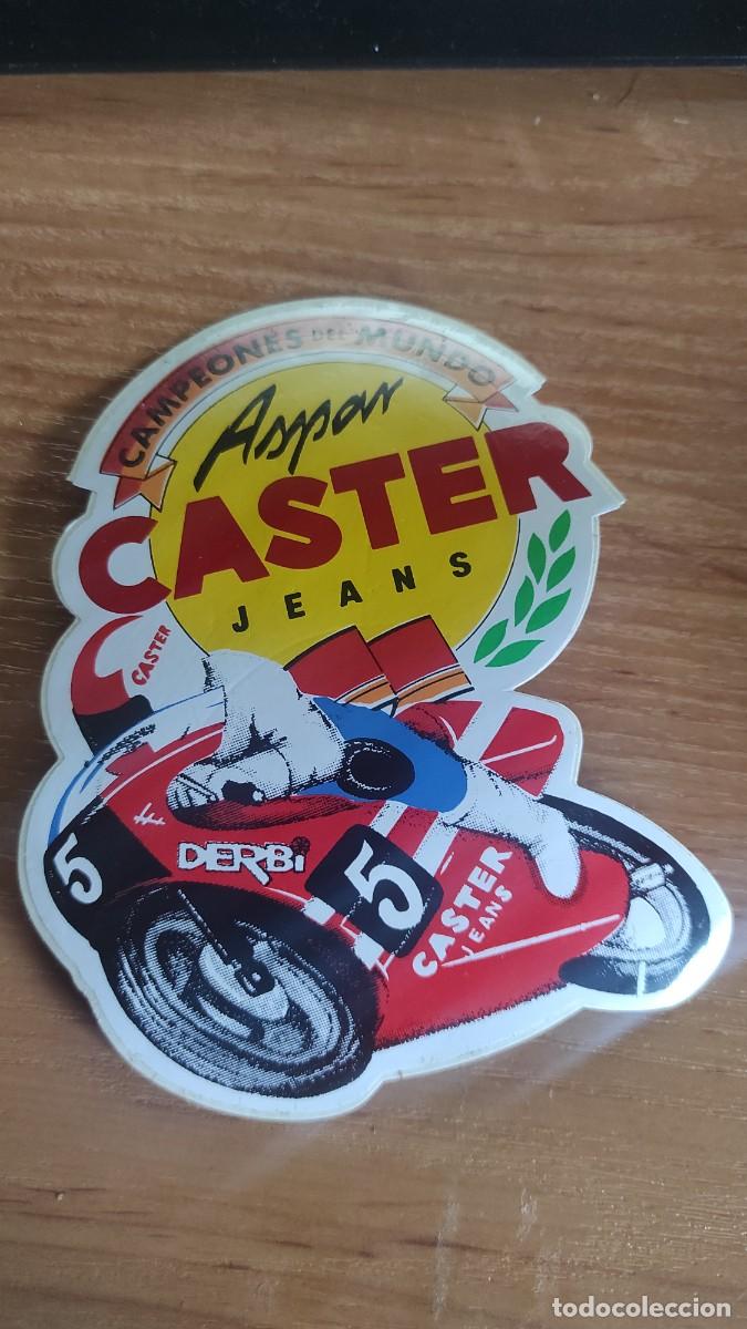 Pegatinas de colecci&oacute;n: Pegatina Aspar Caster Jeans. Campeones del mundo