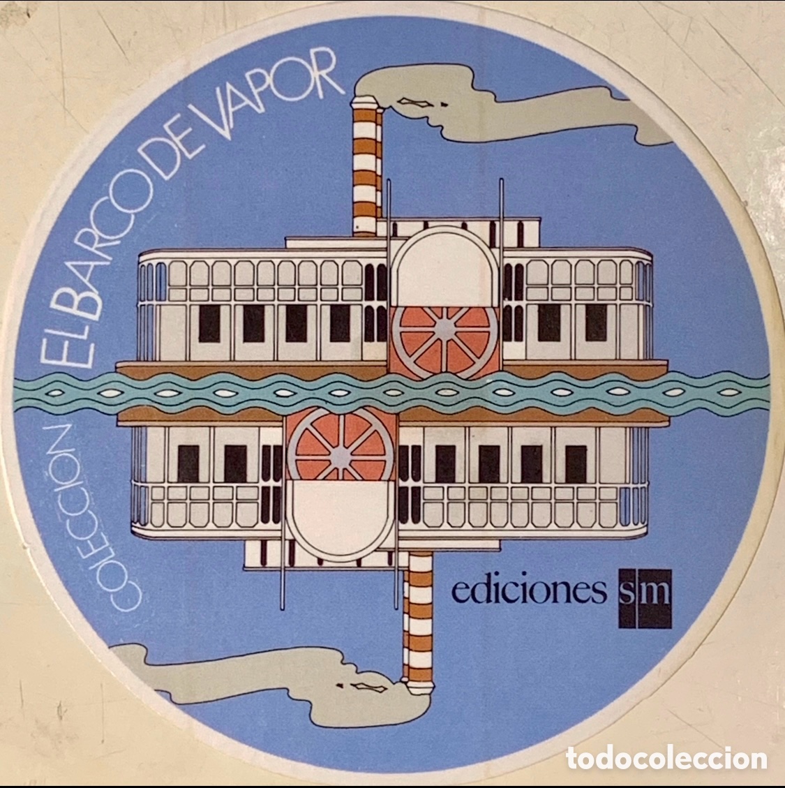 Pegatinas de colecci&oacute;n: Pegatina. El barco de vapor. Ediciones SM. A&ntilde;os 80.