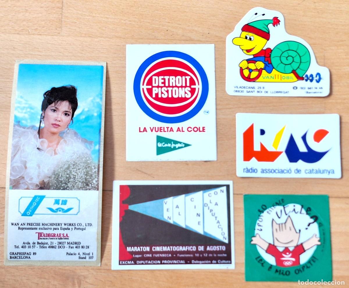 Autocollants de collection: LOTE 6 PEGATINAS A&Ntilde;OS1980/90 - PUBLICITARIAS - DIVERSAS CASAS COMERCIALES