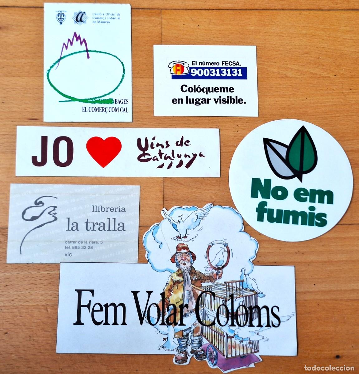 Pegatinas de colecci&oacute;n: LOTE 6 PEGATINAS A&Ntilde;OS1980/90 - PUBLICITARIAS - DIVERSAS CASAS COMERCIALES