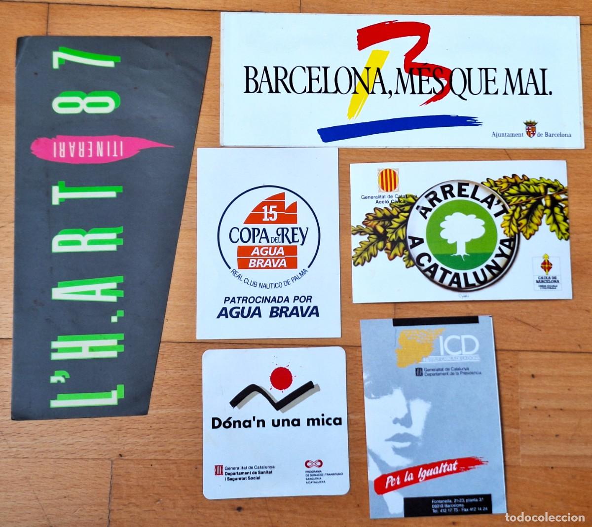 Pegatinas de colecci&oacute;n: LOTE 6 PEGATINAS A&Ntilde;OS1980/90 - PUBLICITARIAS - DIVERSAS CASAS COMERCIALES