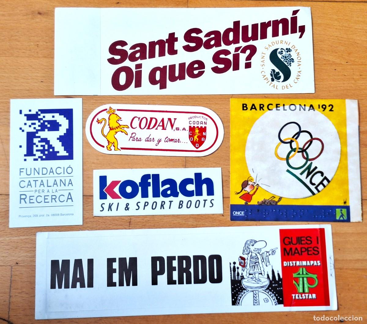 Pegatinas de colecci&oacute;n: LOTE 6 PEGATINAS A&Ntilde;OS1980/90 - PUBLICITARIAS - DIVERSAS CASAS COMERCIALES