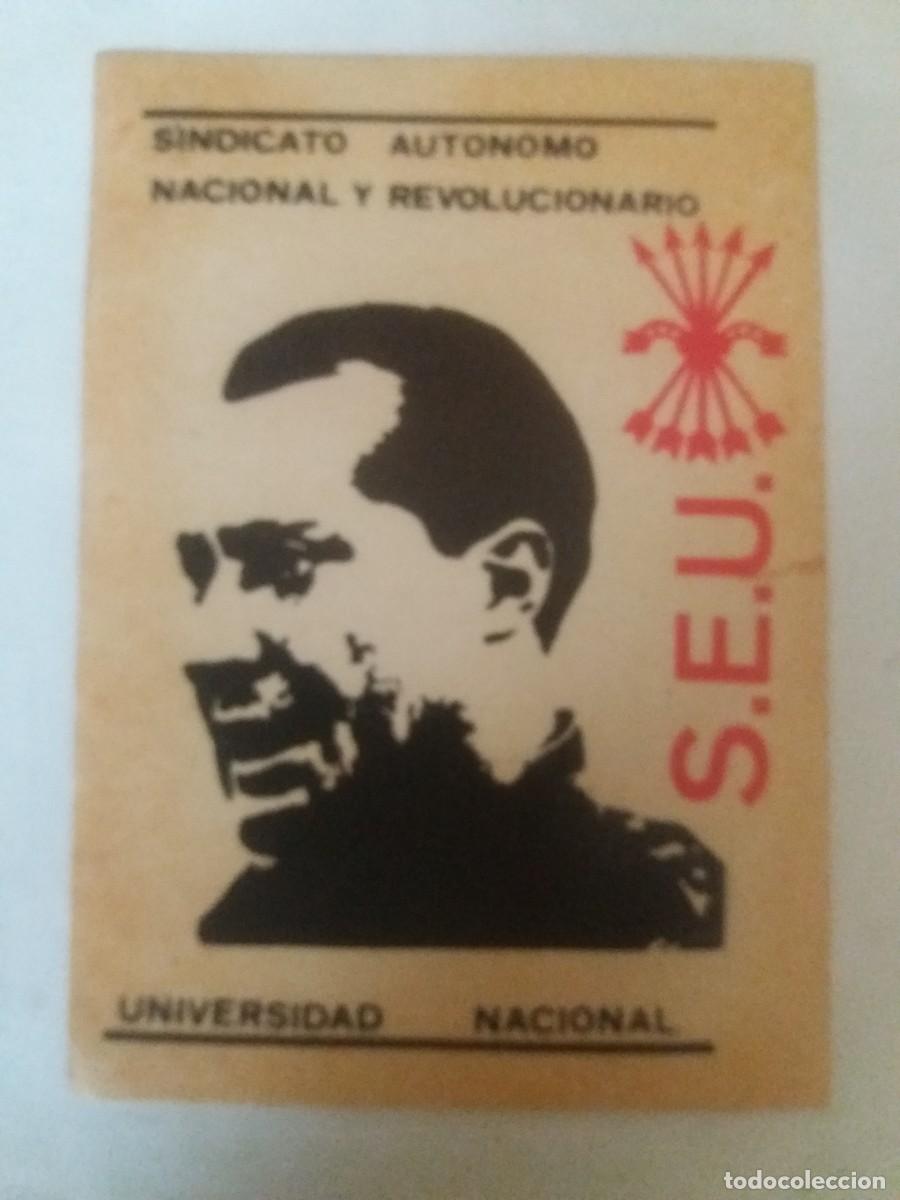 Pegatinas de colecci&oacute;n: Propaganda Pegatina-Pamfleto S.E.U. Falange A&ntilde;os 50