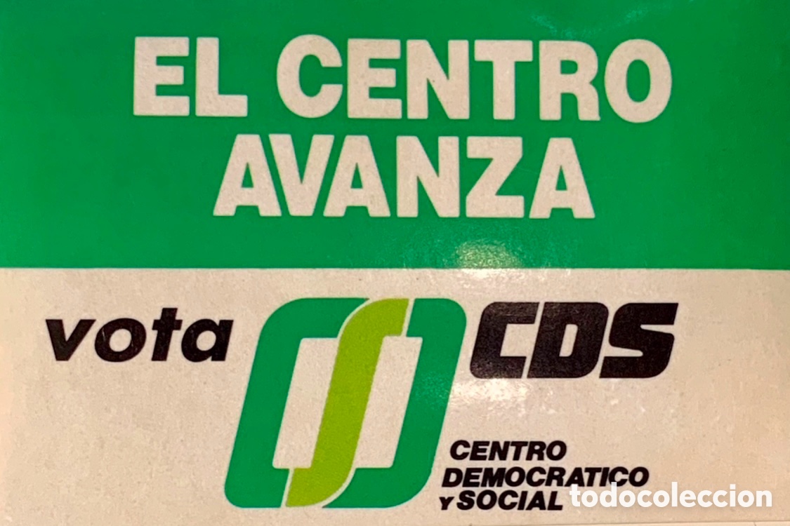 Pegatinas de colecci&oacute;n: Pegatina Pol&iacute;tica. Centro Democr&aacute;tico y Social. A&ntilde;os 80.