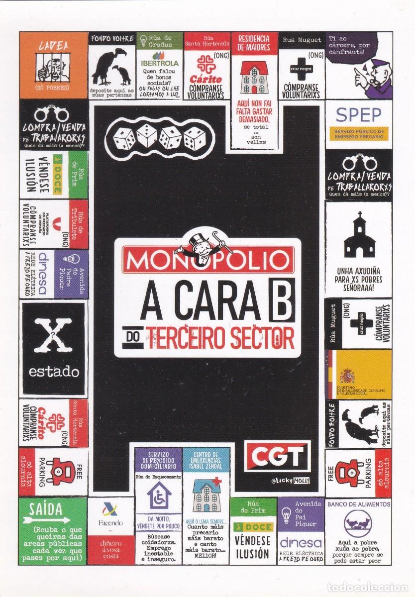 Collection stickers: PEGATINA CGT. MONOPOLIO. A CARA B DO TERCEIRO SECTOR (GALICIA)