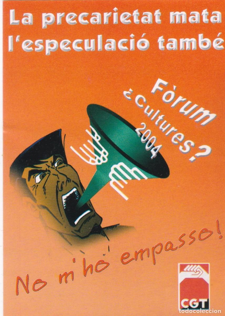 Autocollants de collection: PEGATINA CGT. LA PRECARIETAT MATA L'ESPECULACI&Oacute; TAMB&Eacute; (CATALU&Ntilde;A)